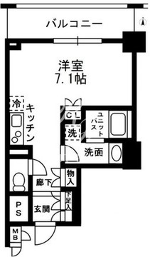 レジディア中落合 A302 間取り図