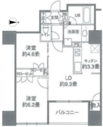 カスタリアタワー品川シーサイド 708 間取り図