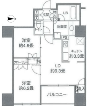 カスタリアタワー品川シーサイド 708 間取り図