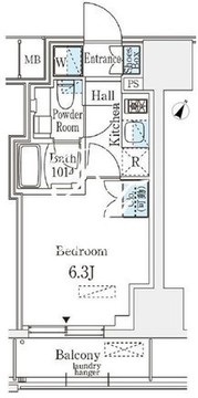 ベルファース大井町グランデ 1003 間取り図