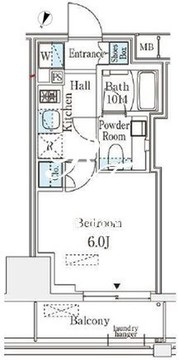 ベルファース大井町グランデ 1006 間取り図