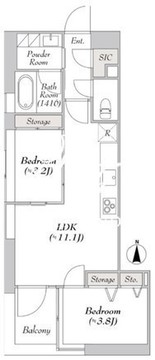 ルミーク目黒 402 間取り図