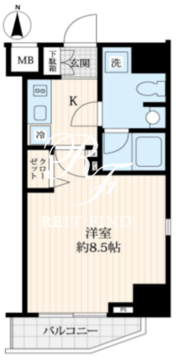 ログ御徒町 506 間取り図