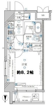 ディアレイシャス菊川 802 間取り図