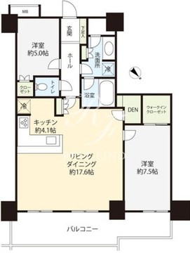 ビーコンタワーレジデンス 34F 間取り図