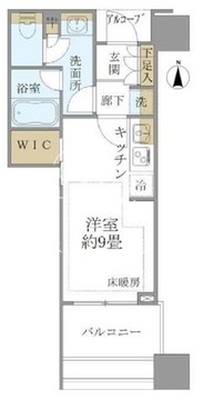 白金ザ・スカイ W-608 間取り図