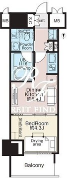 ベルファース森下フォレスト 904 間取り図