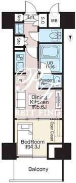 ベルファース森下フォレスト 1203 間取り図