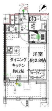 ドゥーエ浅草橋2 1102 間取り図