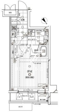 レガリス門前仲町パークサイド 205 間取り図