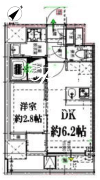 ドゥーエ浅草橋2 504 間取り図