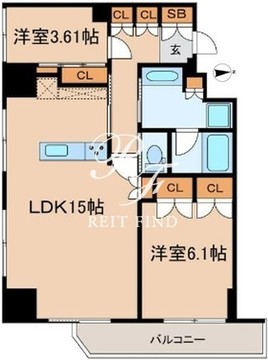 レヴァンテ浅草観音壱 1001 間取り図