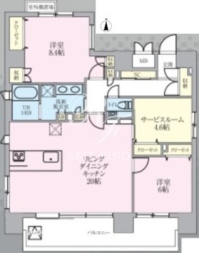 エンテヴィレ南麻布 1001 間取り図
