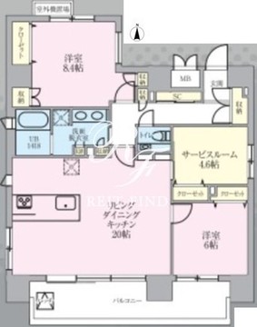 エンテヴィレ南麻布 901 間取り図