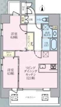 エンテヴィレ南麻布 802 間取り図
