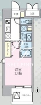 エンテヴィレ南麻布 303 間取り図