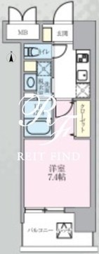 エンテヴィレ南麻布 202 間取り図
