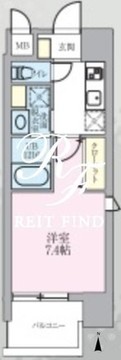 エンテヴィレ南麻布 401 間取り図