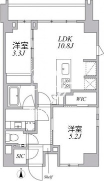 アジールコート麻布十番 601 間取り図