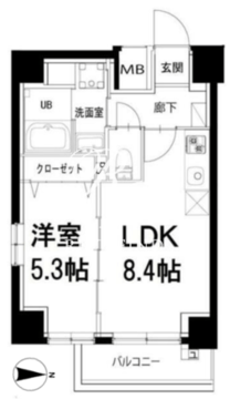 ミナモ浅草橋 801 間取り図