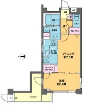 カスタリア高輪台2 201 間取り図