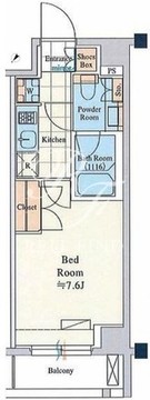クレストコートTS吾妻橋 502 間取り図