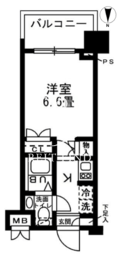 レジディア錦糸町 206 間取り図