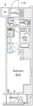 グランジット大手町 201 間取り図