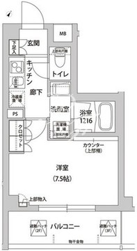 フレアージュ白金台 106 間取り図