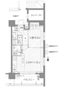 アンビエンテ芝浦 303 間取り図