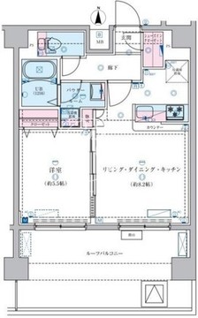 ジェノヴィア蒲田3スカイガーデン 805 間取り図