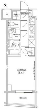 ザ・パークハビオ渋谷クロス 906 間取り図