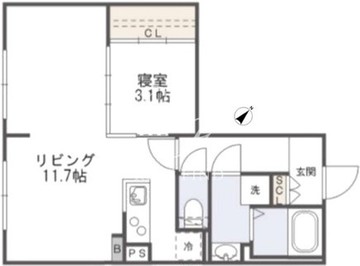 グランパセオ三軒茶屋 202 間取り図