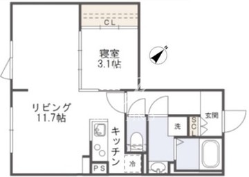 グランパセオ三軒茶屋 402 間取り図