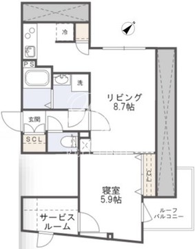グランパセオ三軒茶屋 503 間取り図