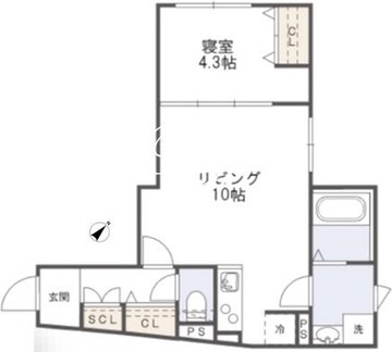 グランパセオ三軒茶屋 404 間取り図