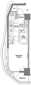 ザ・パークハビオSOHO祐天寺 501 間取り図