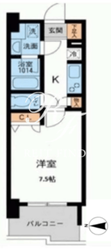 プライマル浅草橋 305 間取り図