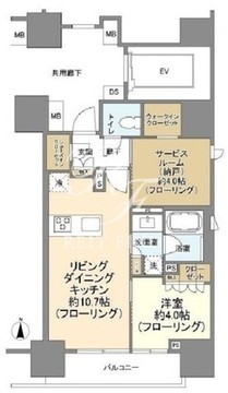 ピアース渋谷 1303 間取り図