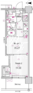 ガーラ・グランディ大森西 6F 間取り図