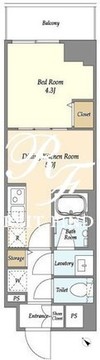 グランカーサ江戸川橋 603 間取り図