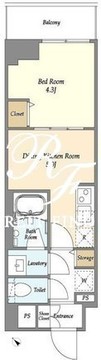 グランカーサ江戸川橋 604 間取り図