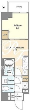グランカーサ江戸川橋 701 間取り図