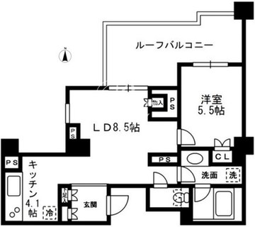 レジディア中落合 B601 間取り図