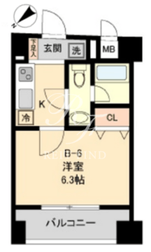 コモド水天宮レジデンス 906 間取り図