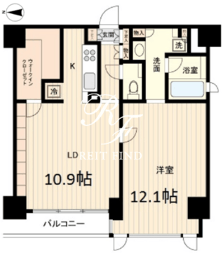 レジデンス白金パークフロント 1002 間取り図