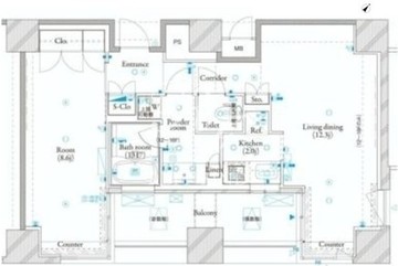 ザ・タワー芝浦 1804 間取り図