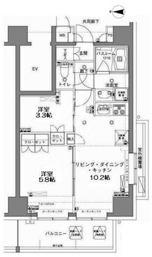 ＭＦＰＲコート木場公園 1201 間取り図