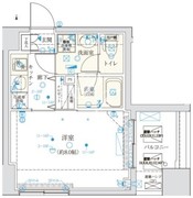 クレイシア門前仲町 1404 間取り図