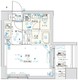 クレイシア門前仲町 1404 間取り図